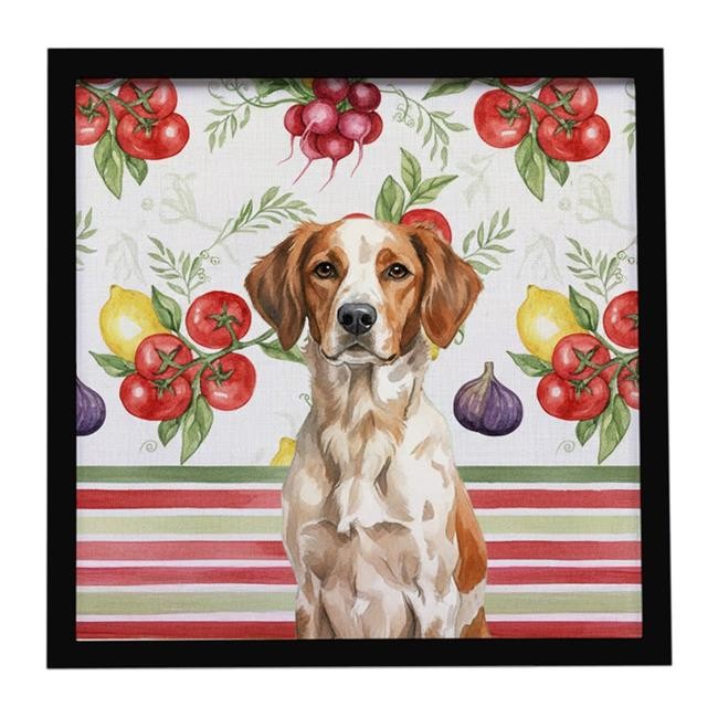 Carolines Treasures WDK8145MFP88 Unisex Roan Brittany Vegetables Framed Metal...