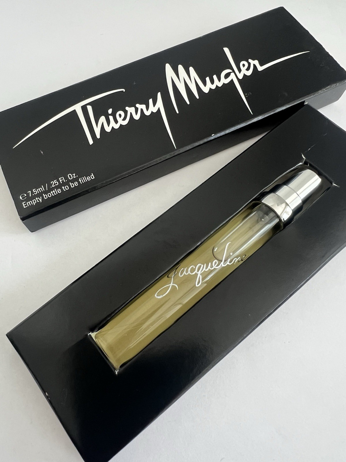 Thierry MUGLER REFILLABLE PURSE SPRAY 7.5 ML Bottle Perfume Jacqueline Engraved