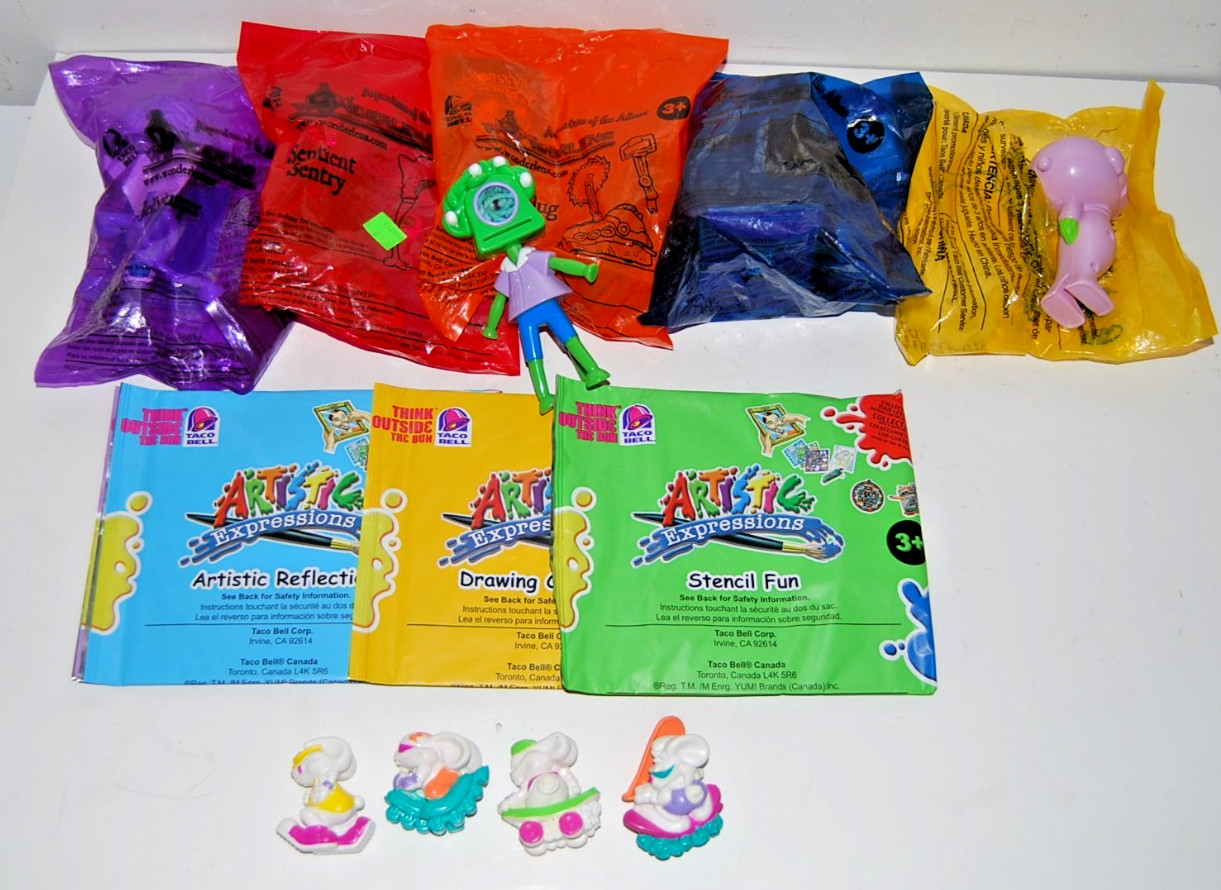 Vintage Lot Taco Bell Kids Meal Toys 2004 Wonderlens  Aquarium of the Aliens