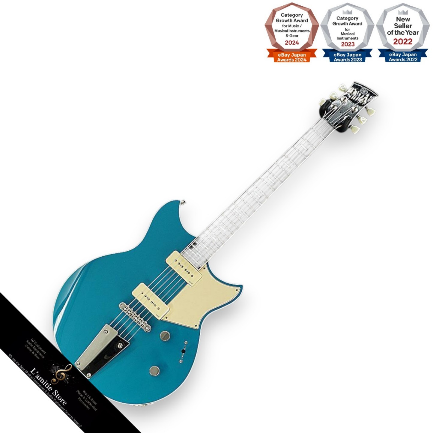 Yamaha Revstar RSS02T Electric Guitar Swift Blue Chamber Body Carbon Neck