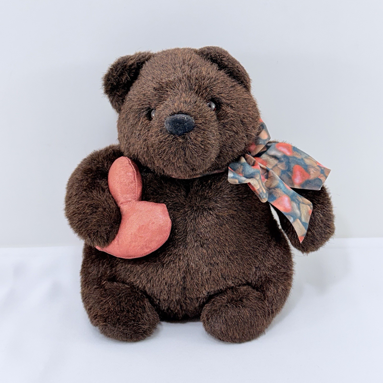 Hallmark Valentine Bear Plush Toy Potbelly Round Belly Chubby Love Pink Heart