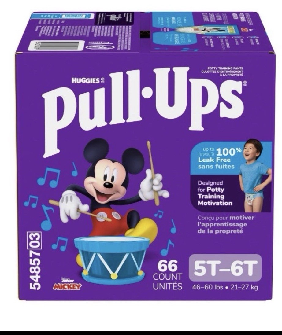 Huggies Pull-Ups Disney 66 Count Mickey Mouse Potty Training Pants BOYS 5T-6T