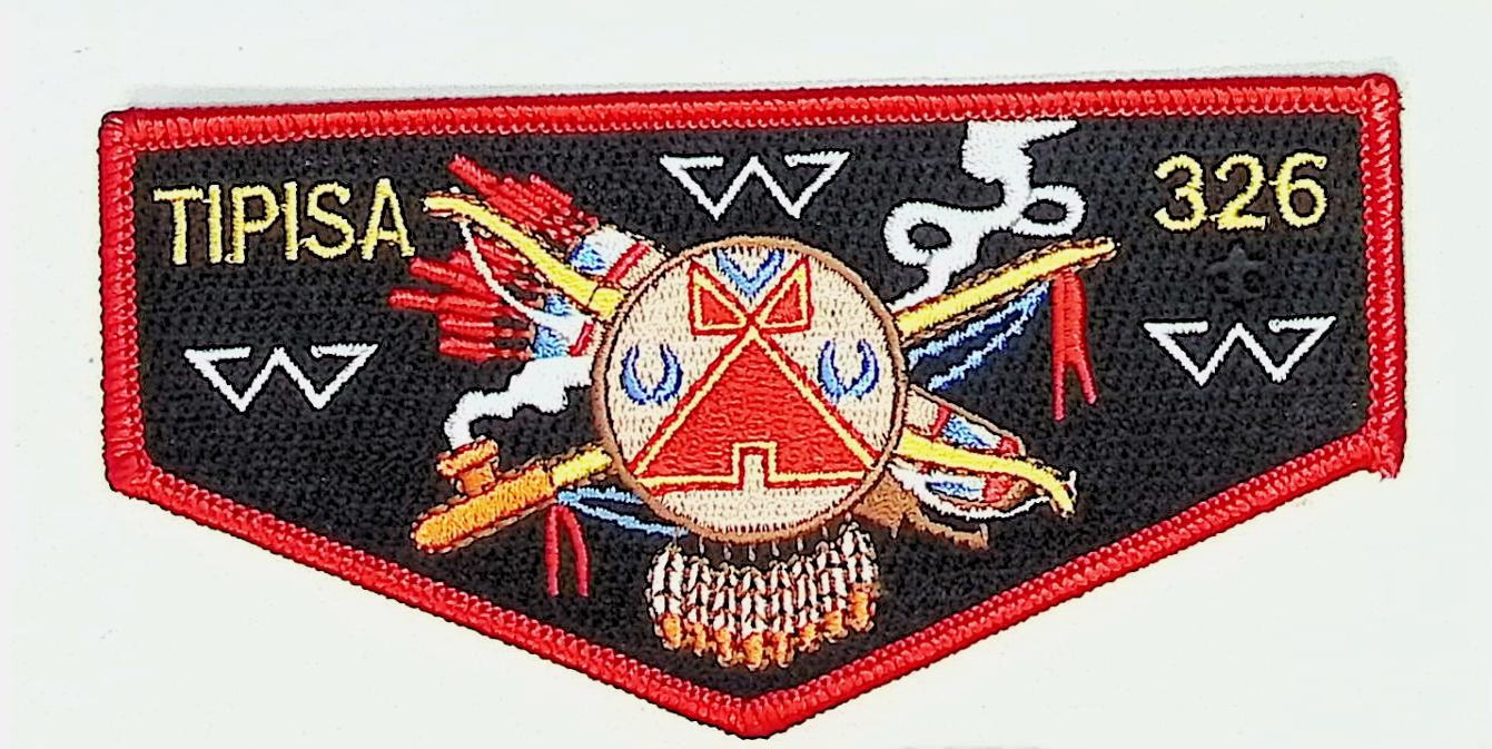 Tipisa Lodge 326 Central Florida Council FL Flap RED Bdr (PK1474)