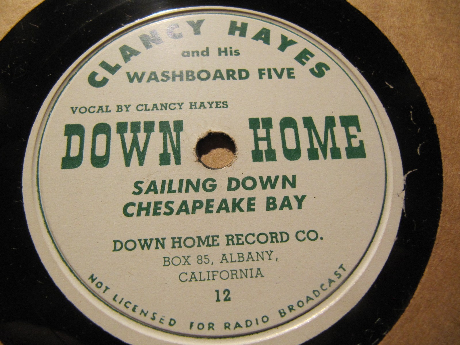 WEST COAST Banjo CLANCY HAYES Washboard Five SILVER DOLLAR Sailing on Chesapeake
