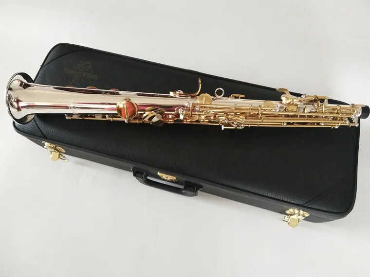 Soprano Straight Sax Instruments B Flat Silver Professional Sax Free Shipping -