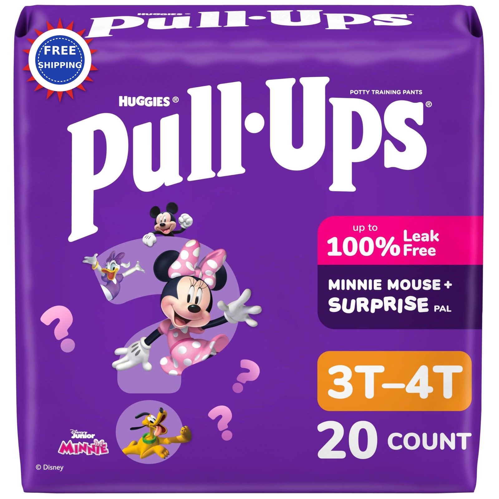 Potty Ups Girls Training Pants 3T-4T 20 Count Pull 32-40 Size Underwear