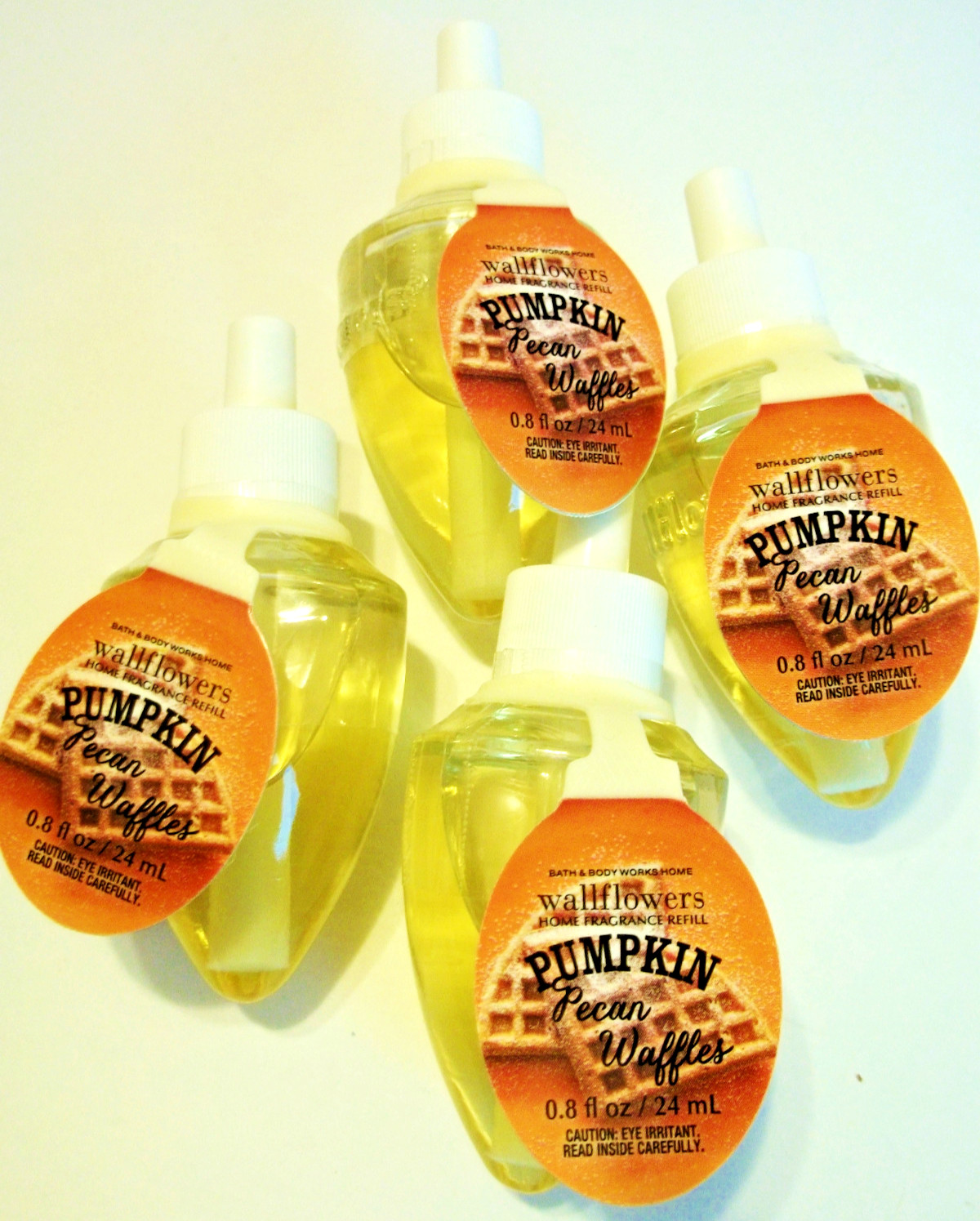 Bath Body Works Home PUMPKIN PECAN WAFFLES Wallflower Refill Bulbs, NEW x 4