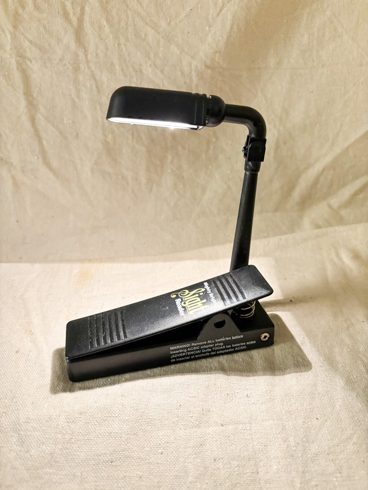 Black Mighty Bright Sight Reader Clip-On Incandescent Light For Music Stands