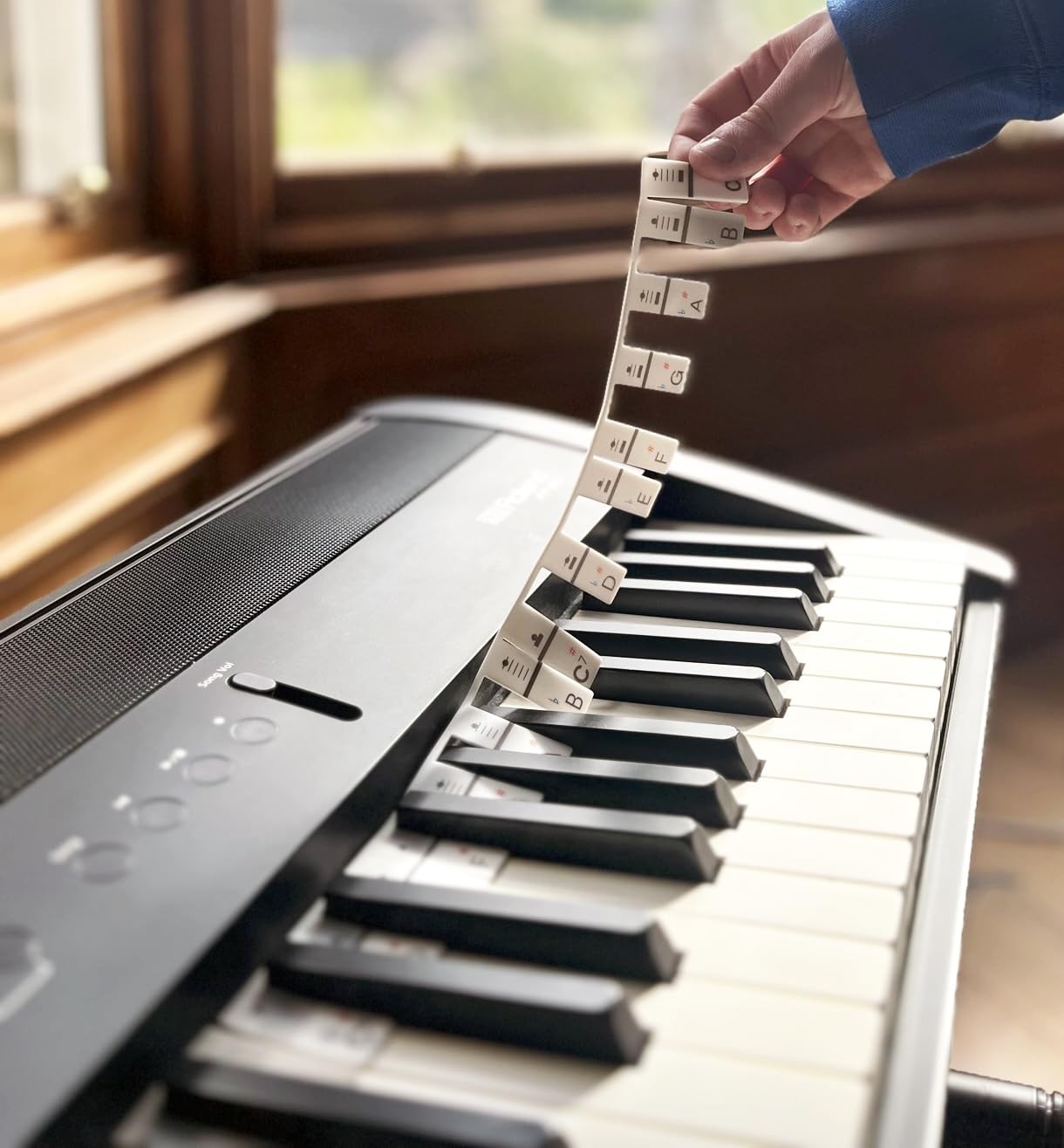 Removable Silicone Piano Keyboard Note Strips Fits Full 88Key Keyboards