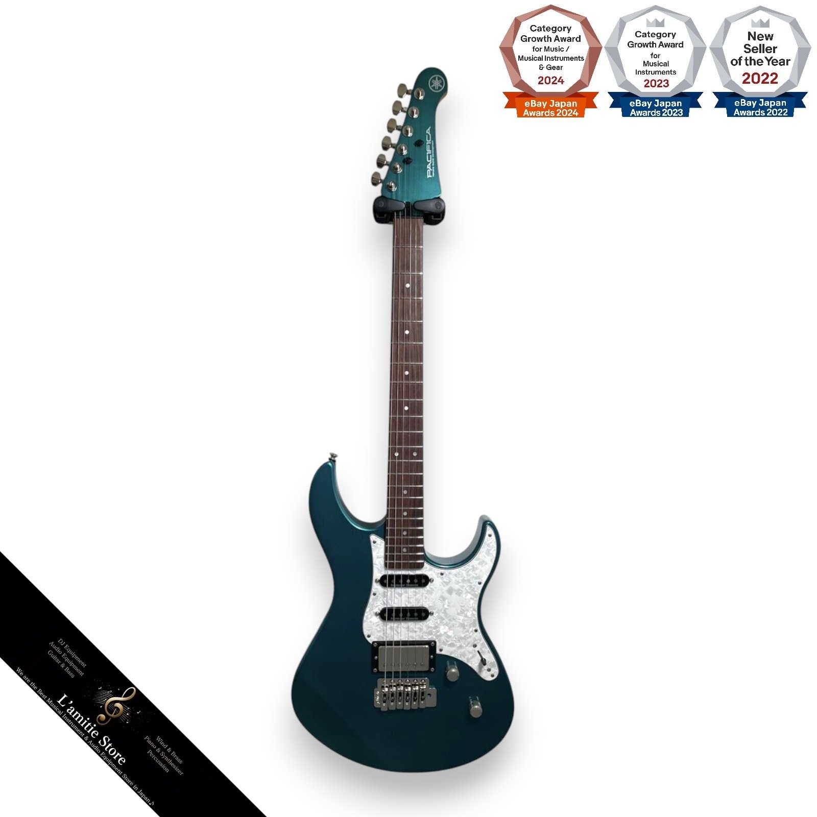 Yamaha PAC612VIIX Pacifica Electric Guitar 22F Fingerboard Green