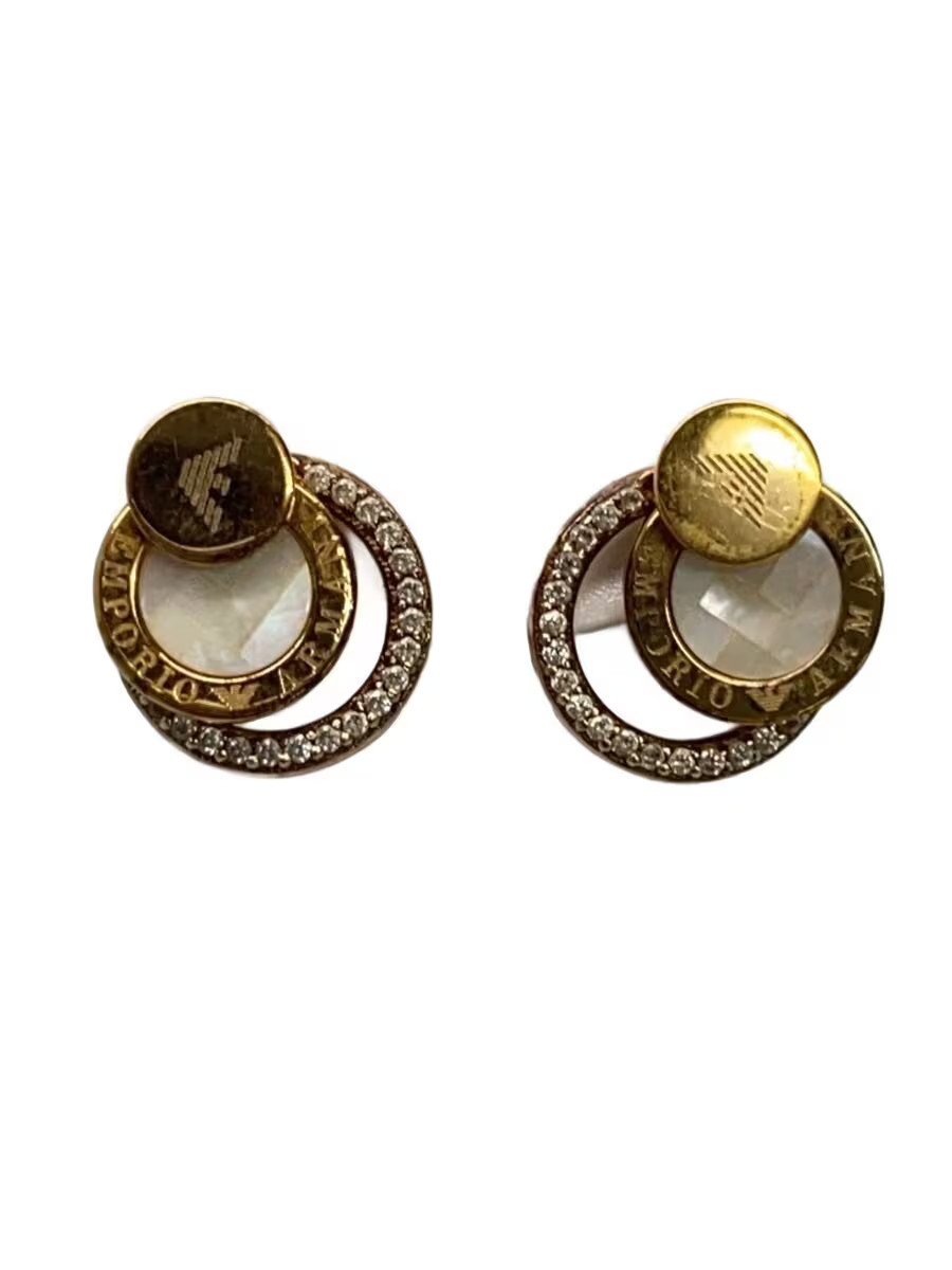 Emporio Armani Earrings Sv925 Gld Ladies M1o07