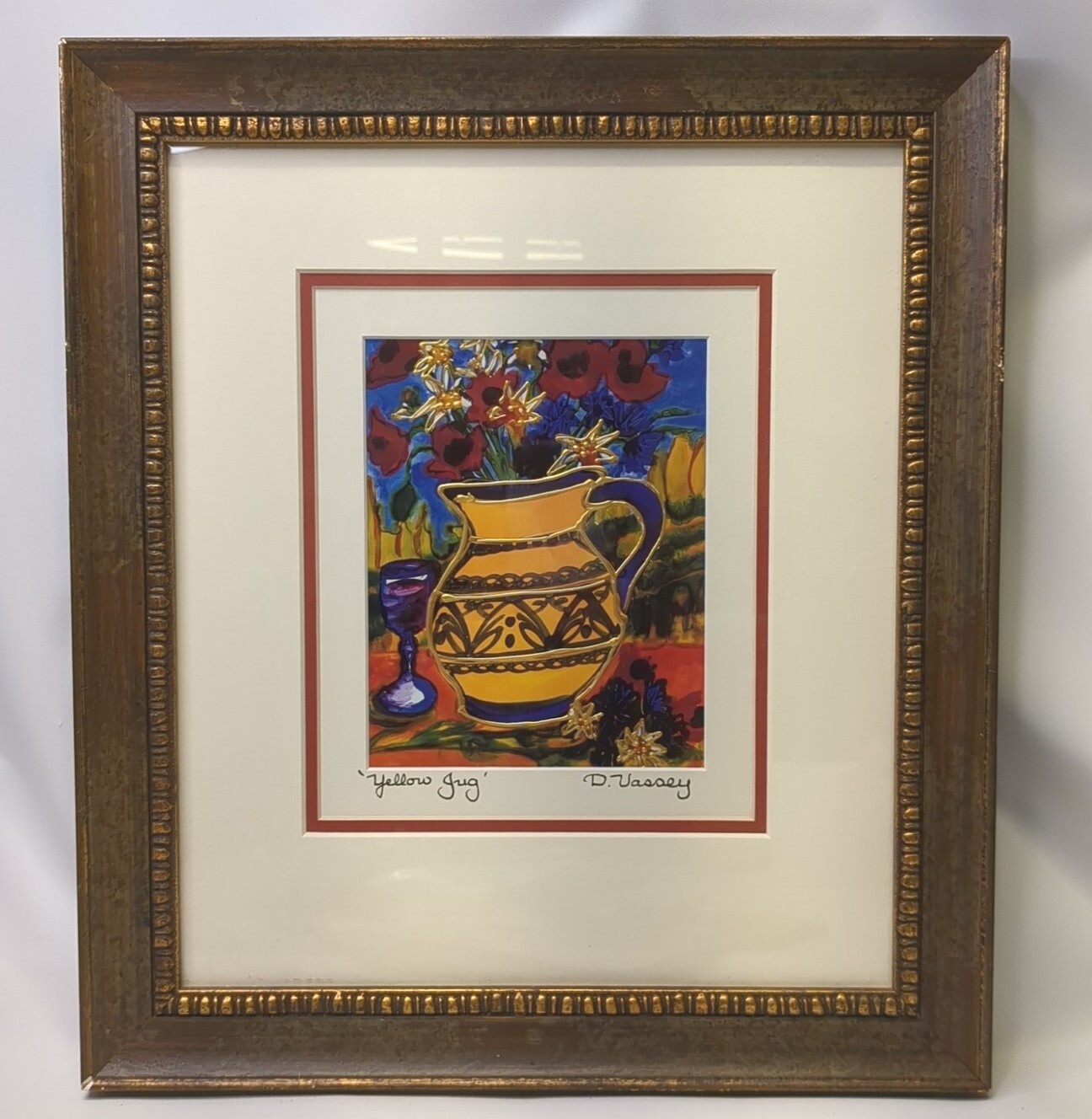 Yellow Jug Diane Vassey Medium Size Bright Colors