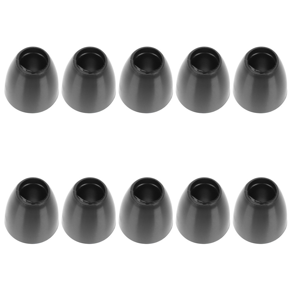 10 Pairs Replacement Silicone Ear Tips for Stethoscope Black Earbuds 