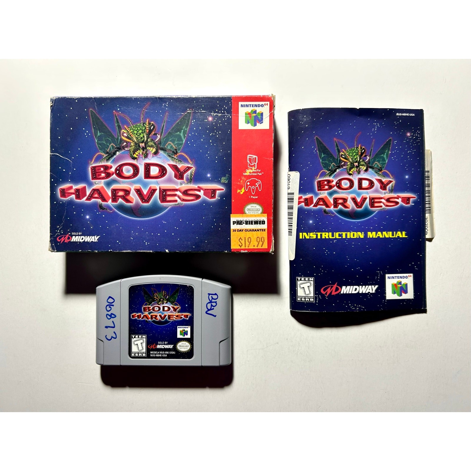 Body Harvest (Nintendo 64 N64)Works Authentic Complete CIB🔥