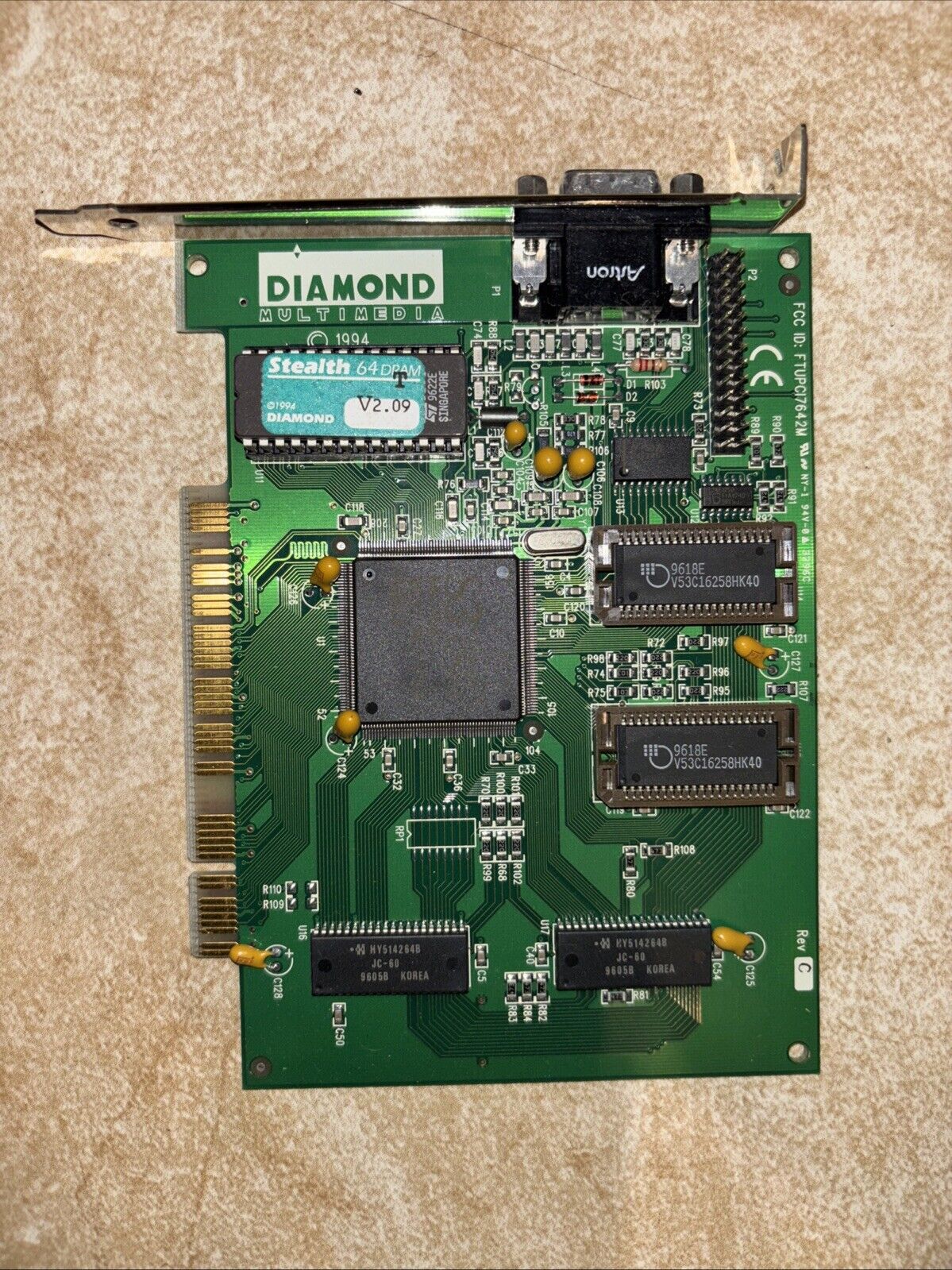 Diamond Stealth 64 DRAM T Video PCI VGA card for early Pentium computer