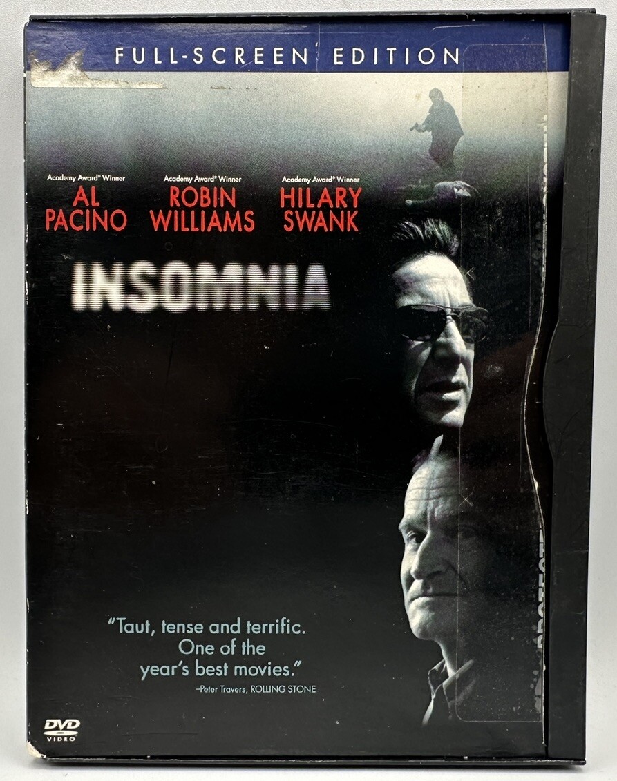 Insomnia DVD FULL-Screen Al Pachino Robin Williams Hilary Swank 2002