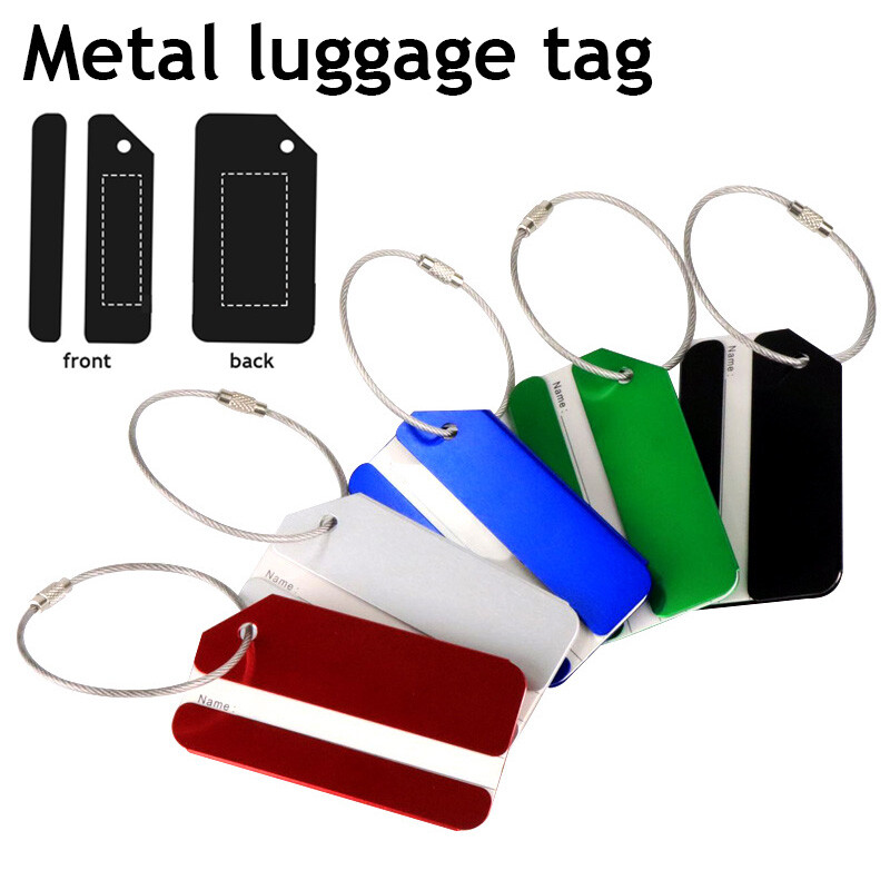 Metal Luggage Tags Label Secure Travel Plane  Baggage Suitcase Address Name  i