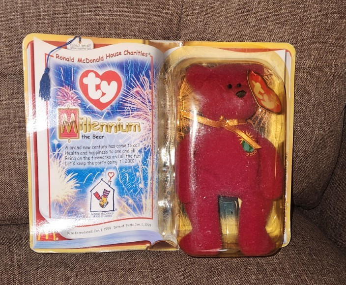 1999 Ty Beanie Babies Millennium the Bear Plush Toy New in Box