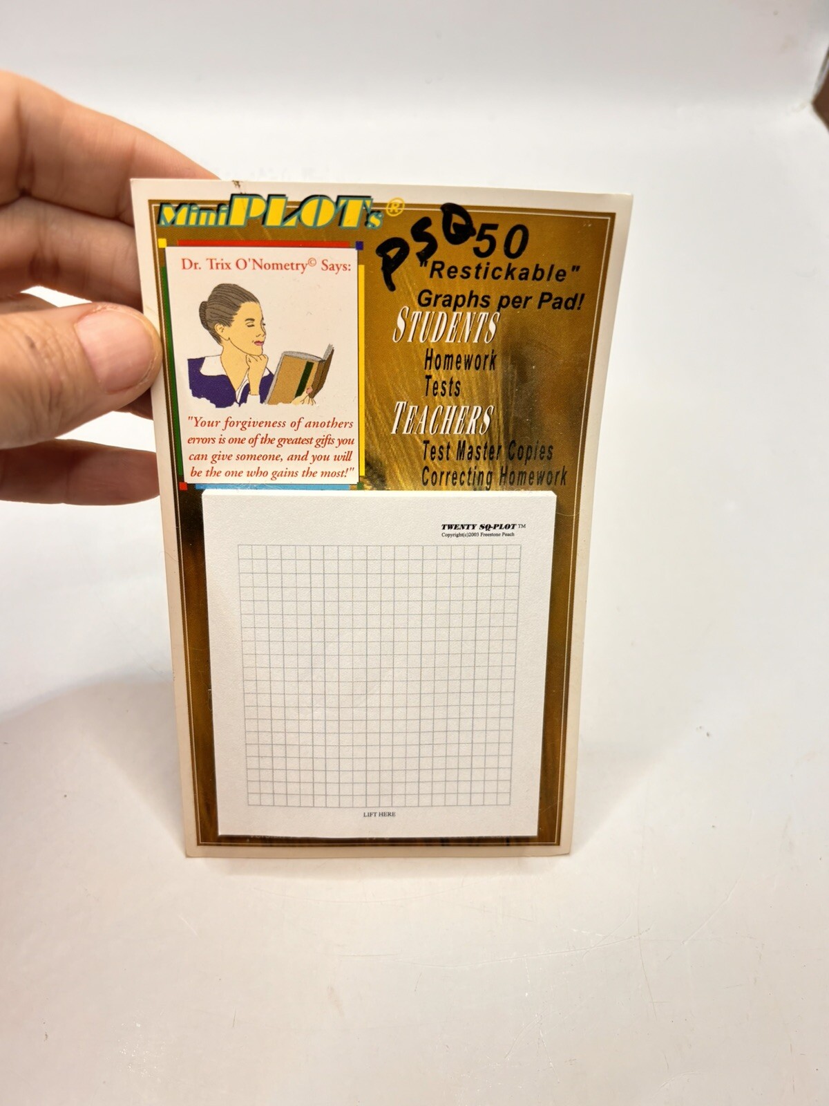 Mini Plot Graph Paper Restickable - TWENTY SQ PLOT