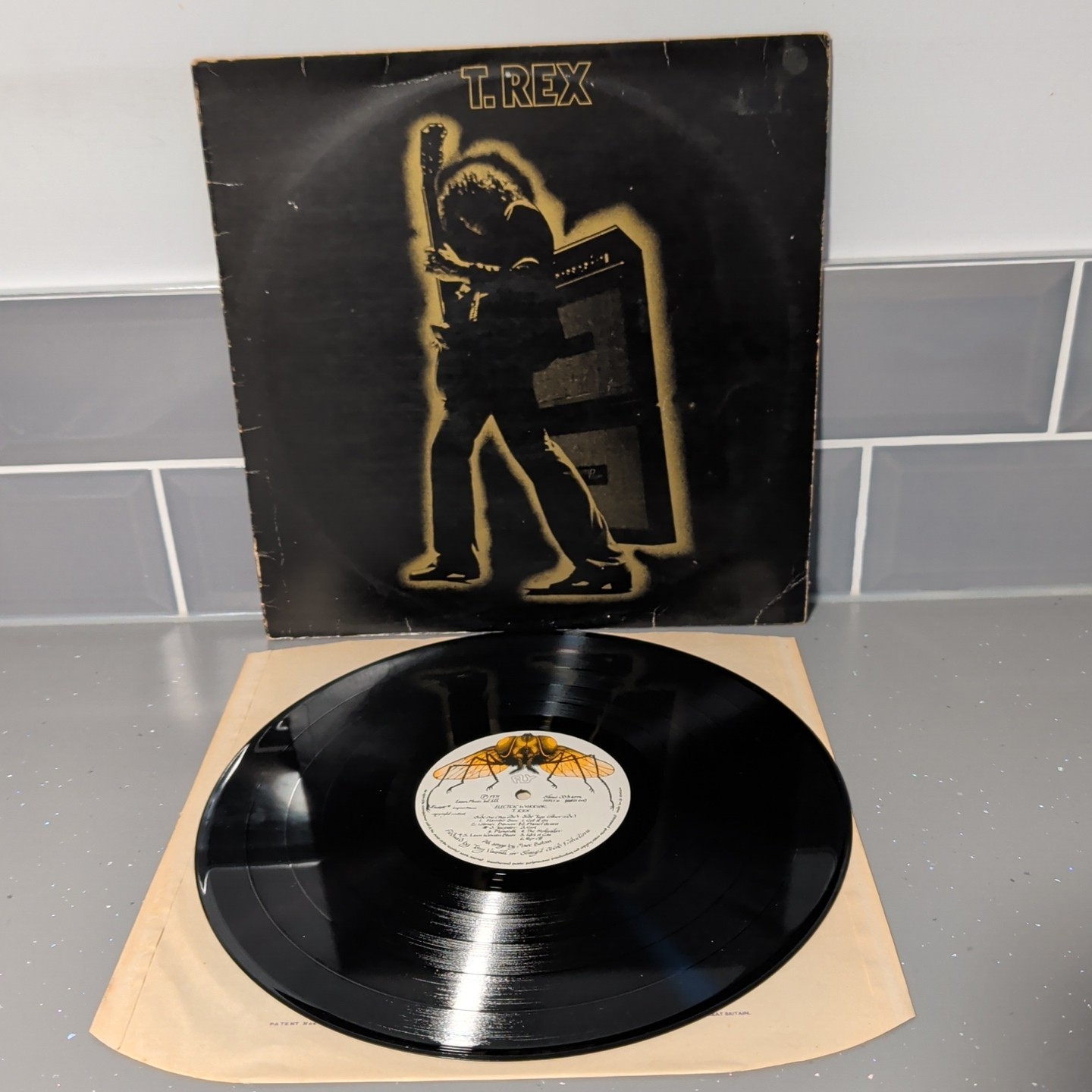 T. REX - ELECTRIC WARRIOR UK REISSUE VINYL LP HIFLY 6 A-1E/B-1E VG/G