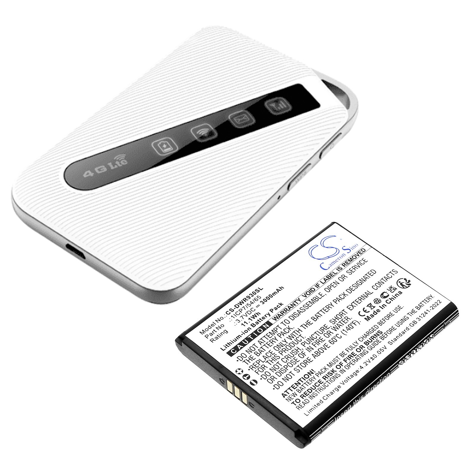 BATTERIE 3000mAh Type 1ICP7/54/65 For D-Link DWR-930M