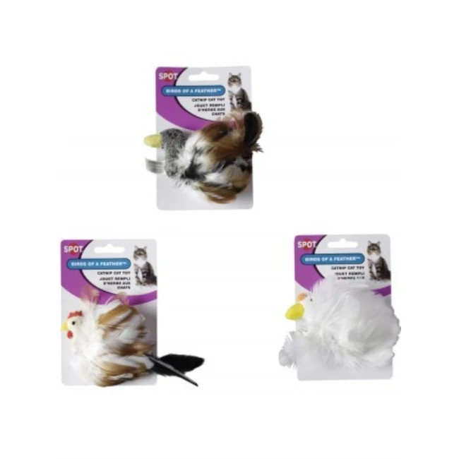 Ethical Products Birds Of A Feather Catnip Cat Toy Three Bird Assortment