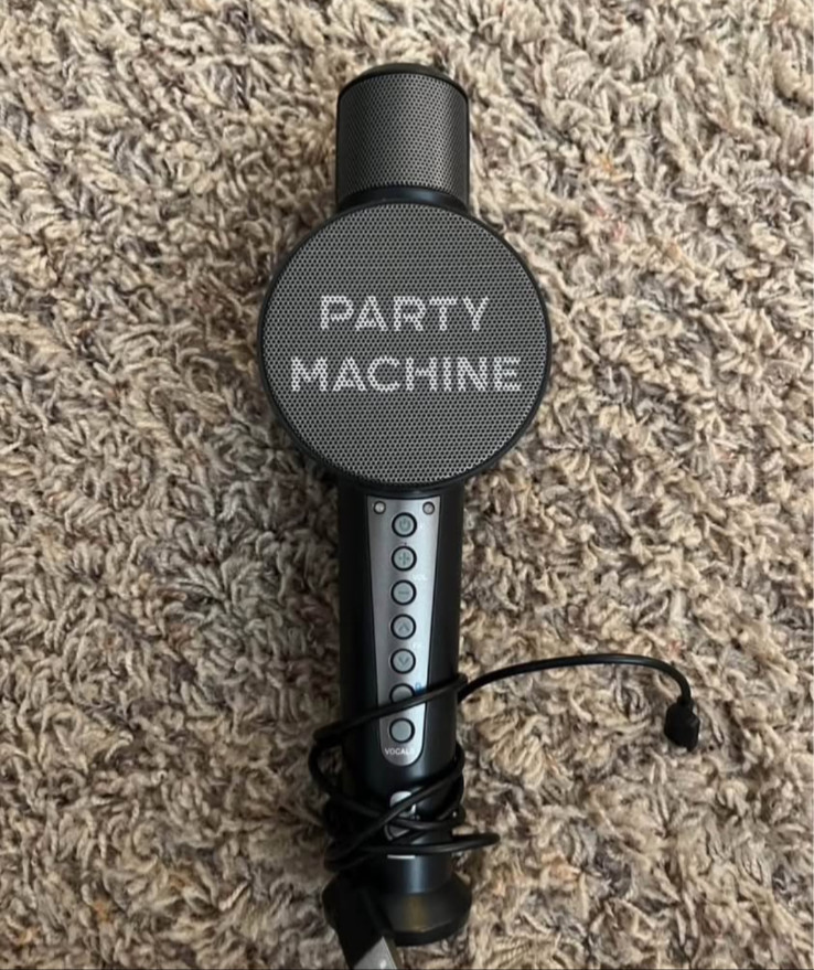 karaoke microphone bluetooth black