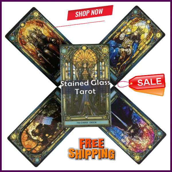 Stanined Glass Tarot Cards A 78 Deck For Beginners Deck Oracle English