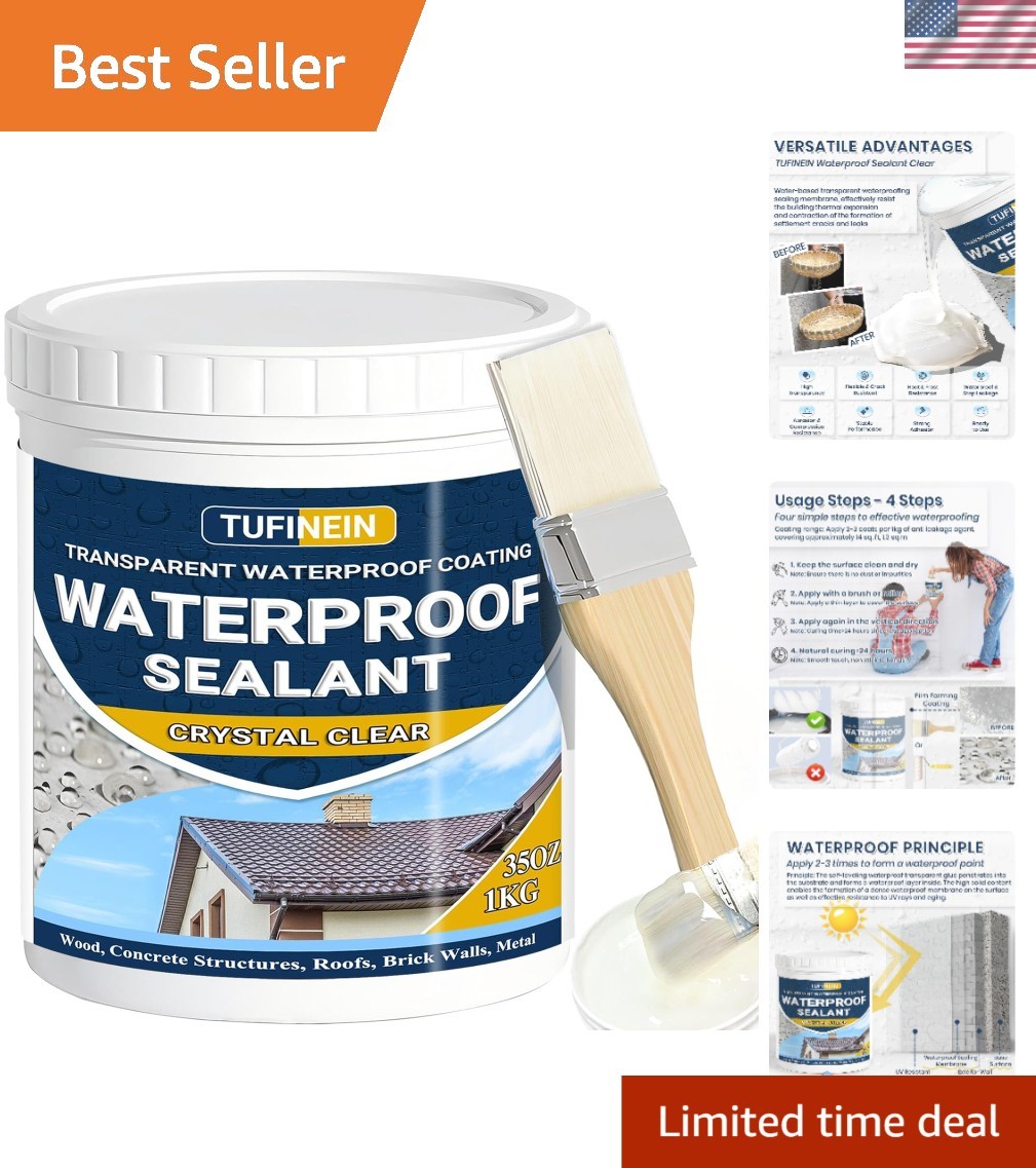Transparent Waterproof Coating, 35oz Invisible Waterproof Agent Indoor & Outd...