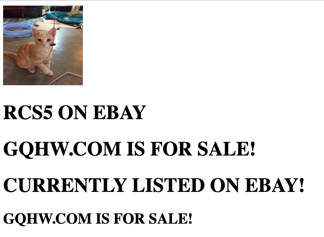 GQHW .com / Domain For Sale 4 LETTER DOMAIN FOR SALE