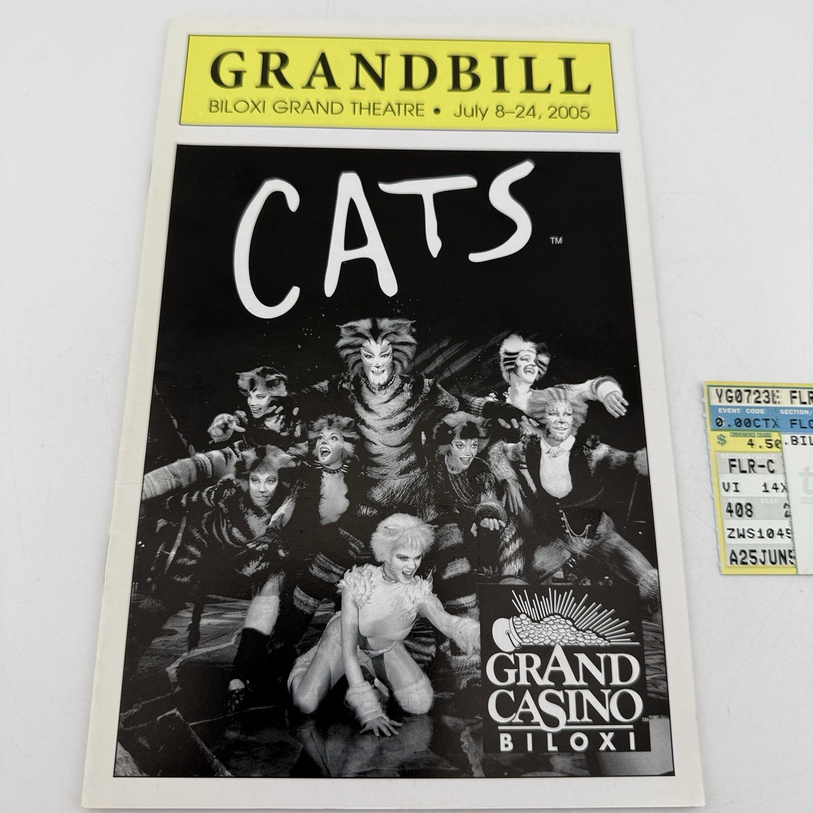 “CATS” Grandbill Playbill 2005 Biloxi Grand Theatre