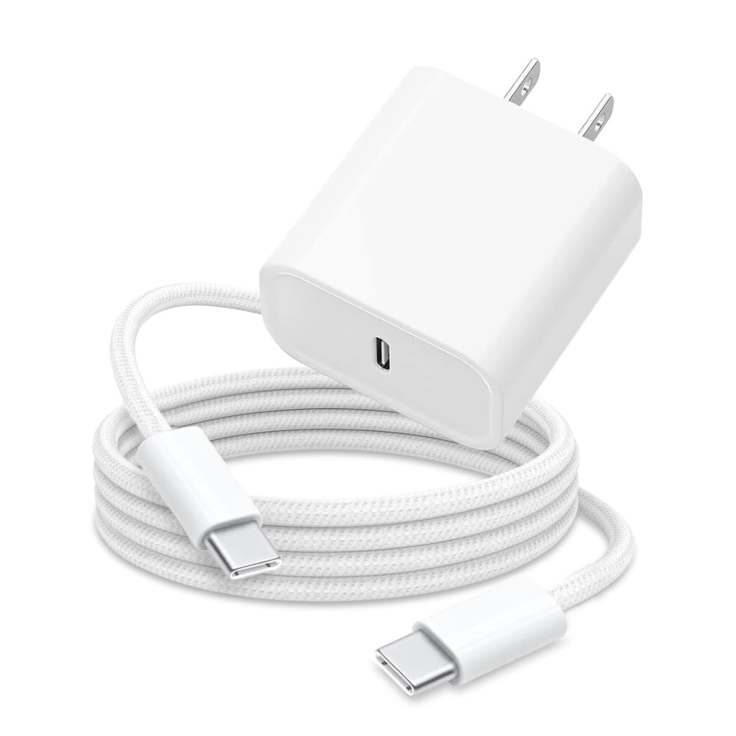 6FT 20W USB-C Fast Charger for iPhone 17/16/15, iPad & Samsung