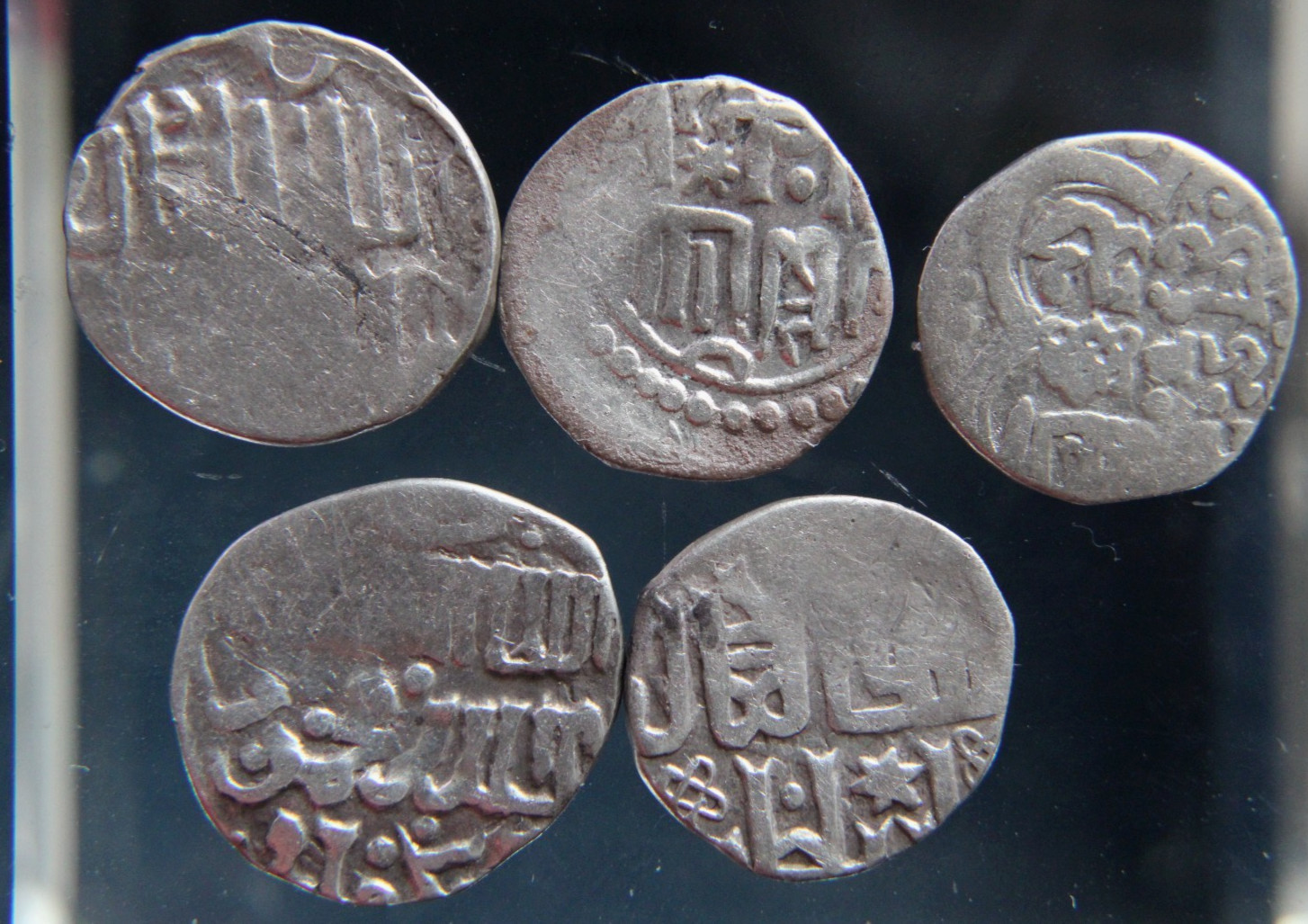 GOLDEN HORDE, Mongol Empire, 5 Dirhams,1225-1502, Silver Islamic coins.#2