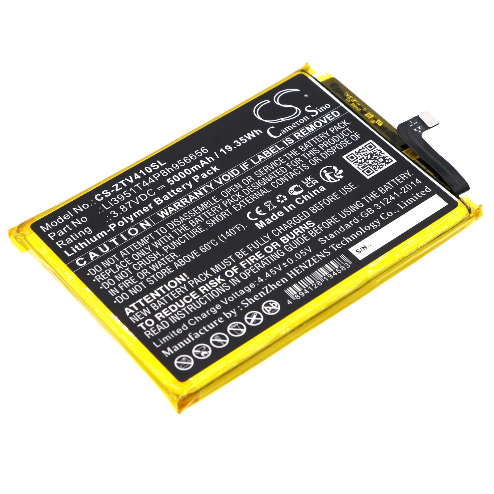 BATTERIE 5000mAh Type Li3951T44P8h956656 For ZTE 8045 Blade V40 5G, V40 Vita