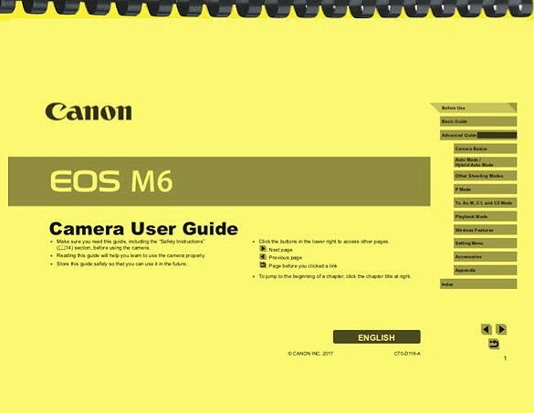 Canon EOS M6 Owner's USER GUIDE MANUAL