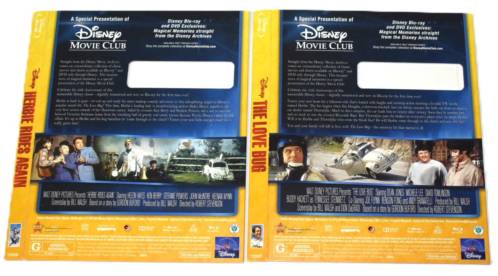 BD SLIPCOVER ONLY SET -Fit: Love Bug & Herbie Rides Again DMC Excl US Blu-rays