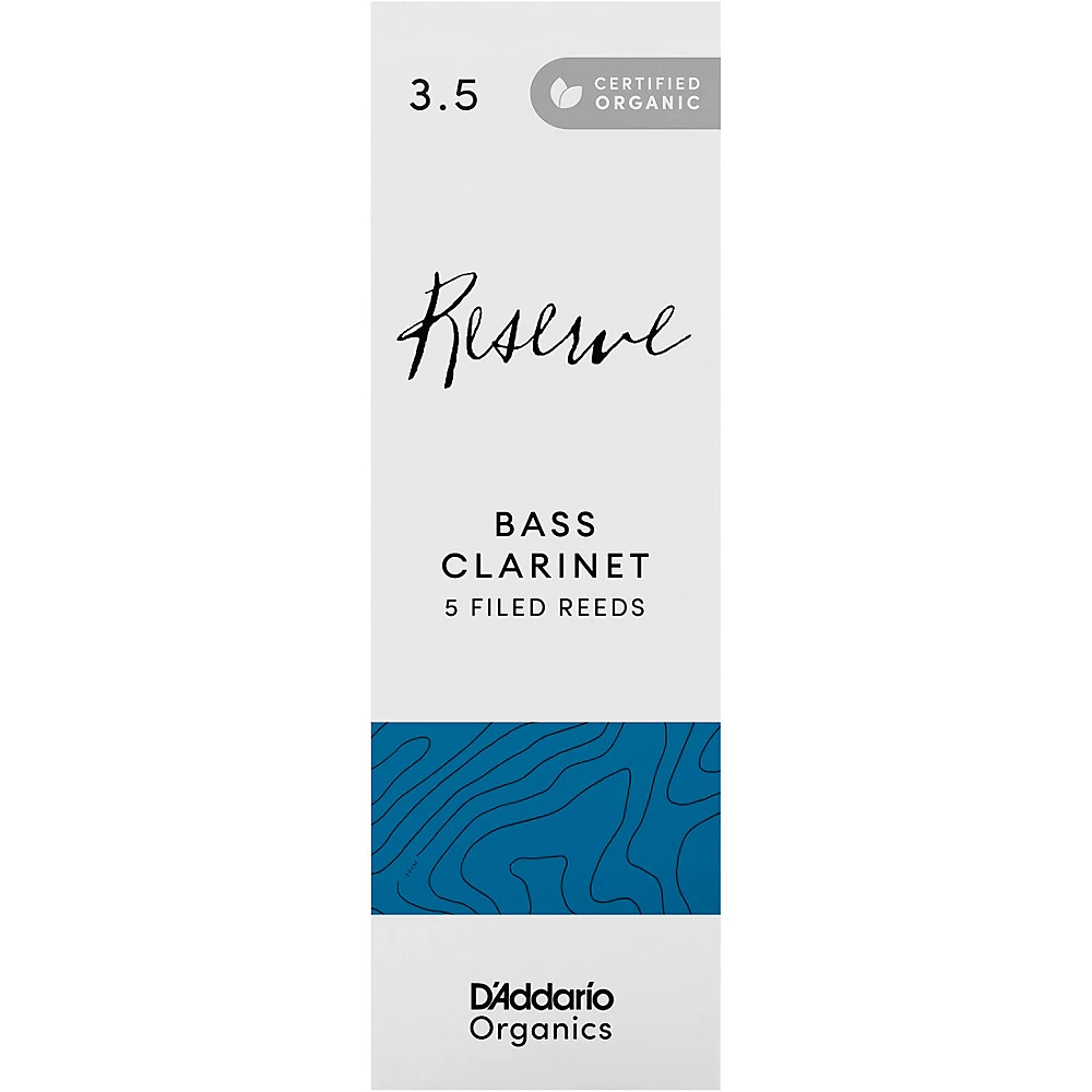 D'Addario Woodwinds Reserve, Bass Clarinet Reeds - Box of 5 3.5