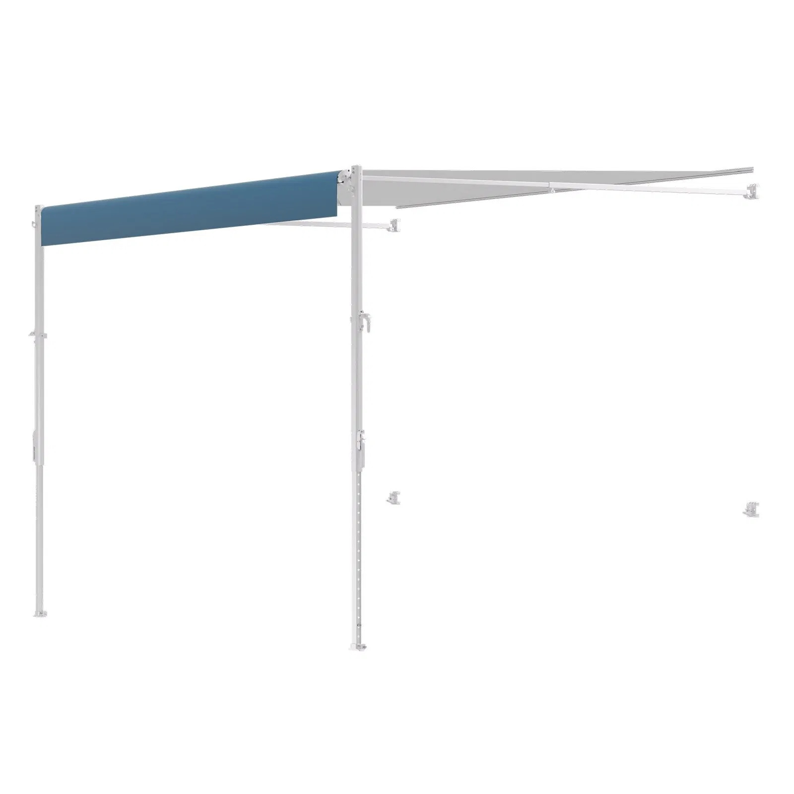 Manual RV Awning Complete Kit, 18' Retractable Awning with Aluminum Alloy Frame,