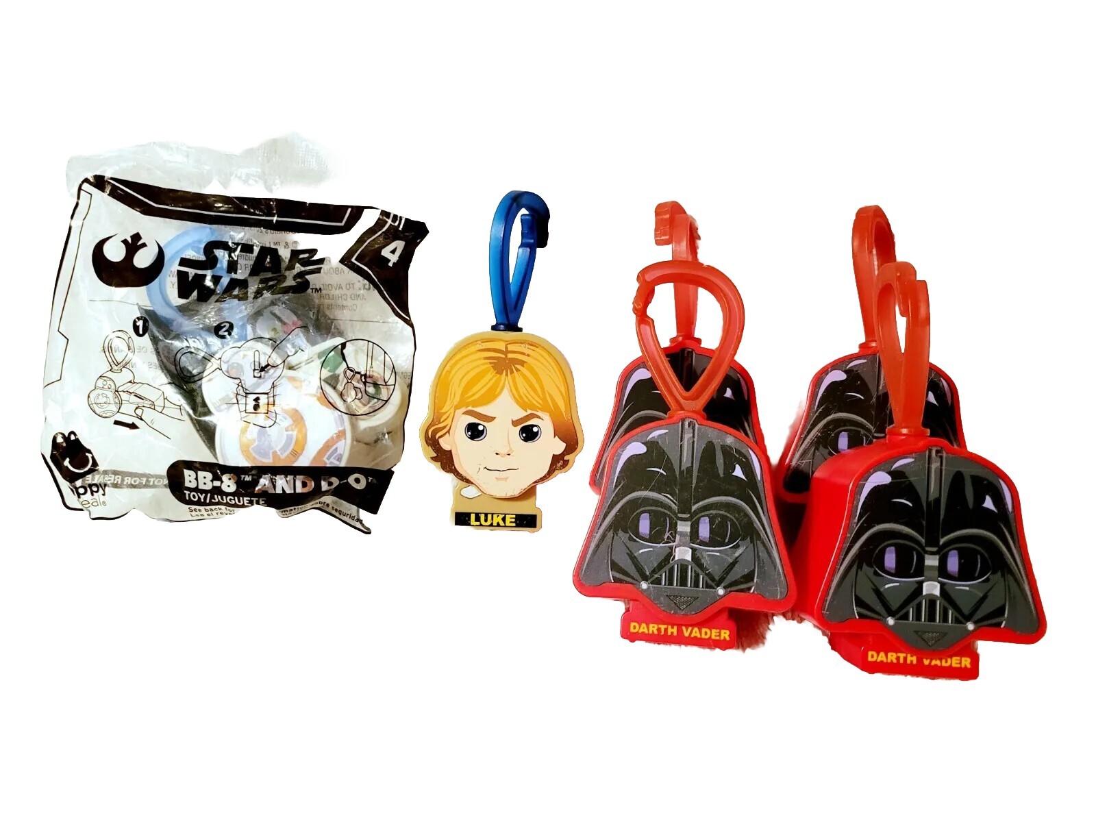 Luke Skywalker Darth Vader BB-8 & D-O Kids Happy Meal McDonald Toys Lot Of 6
