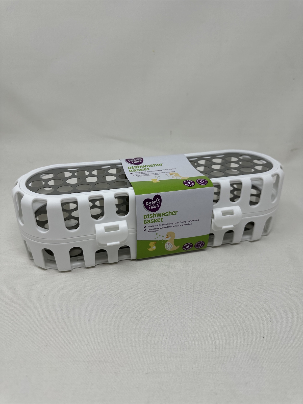 Parents Choice Silicone Flexi Dishwasher Basket BPA Free Bottle Nipple Case NEW