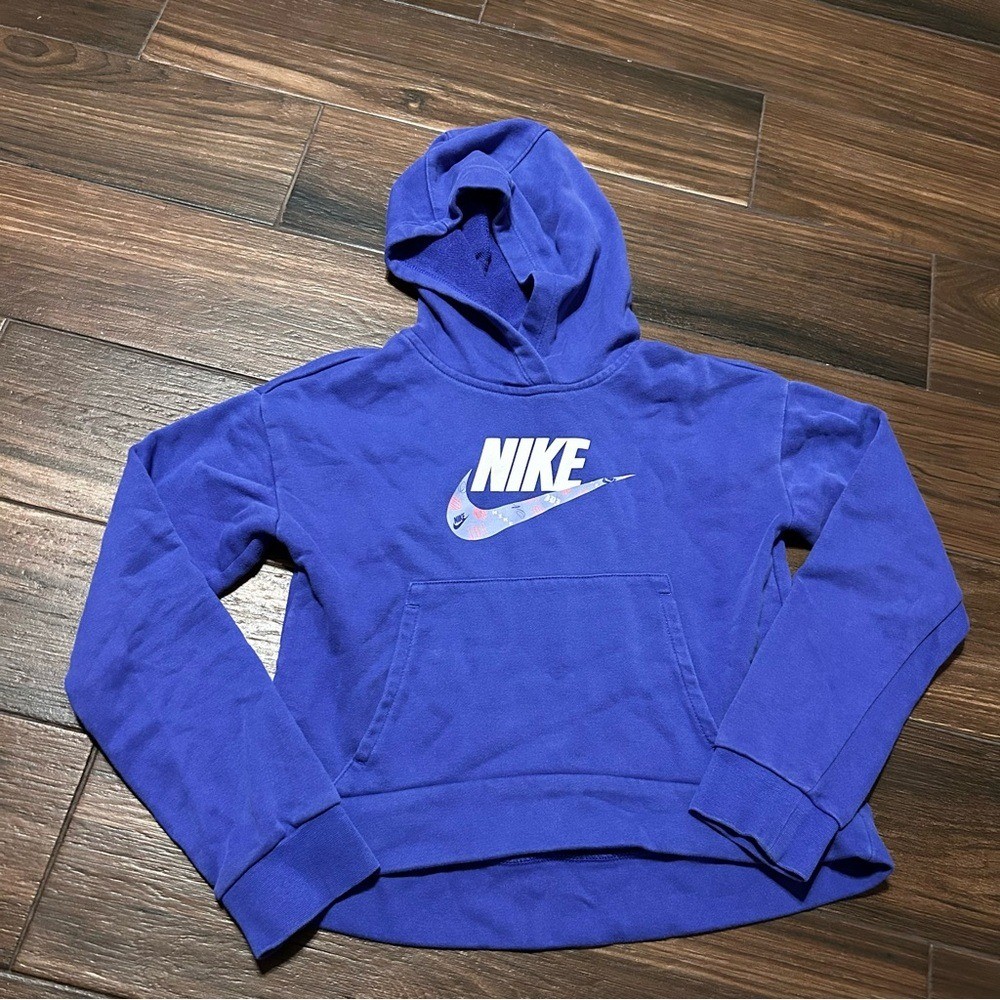 Nike Girl's Hoodie Large Purple Sweater Hi Lo