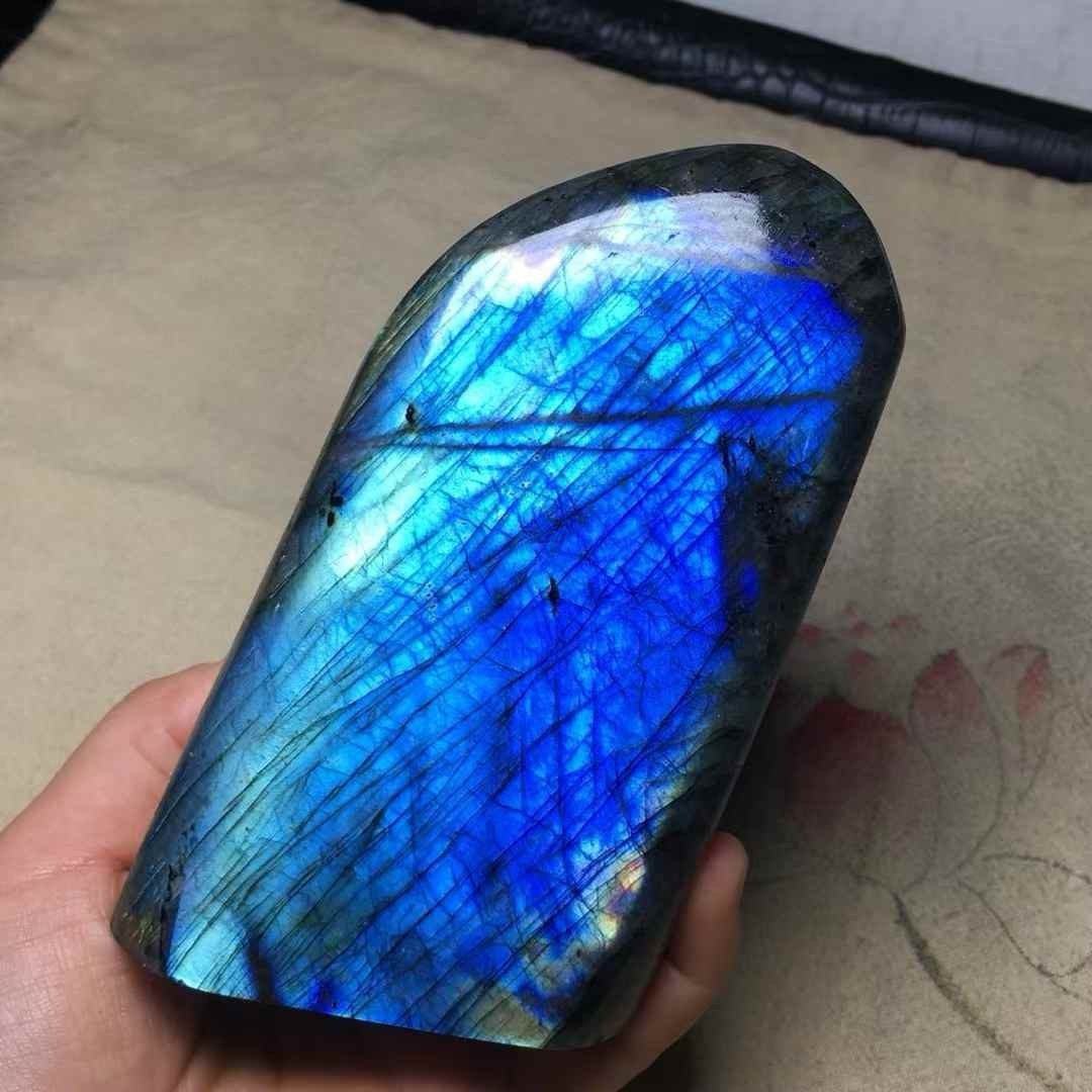 707g Natural labradorite Crystal Mineral quartz freeform energy healing