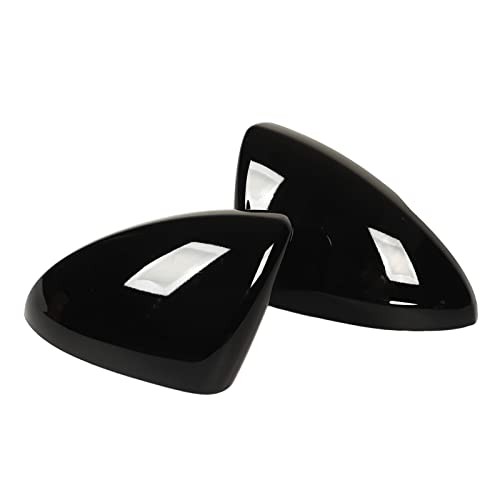 2Pcs Door Mirror, Cap Left Right Glossy Black Rearview Covers Caps for Chevy 