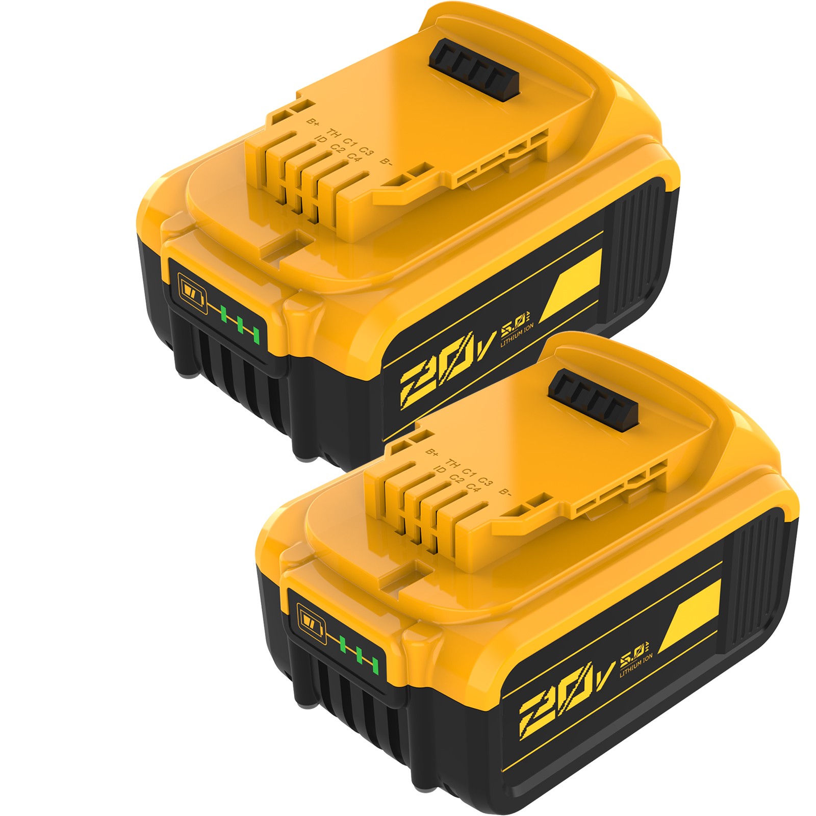 2-Pack 20V 5.0AH Lithium Ion Battery For DeWalt DCB205 20Volt Max DCB206 DCB200