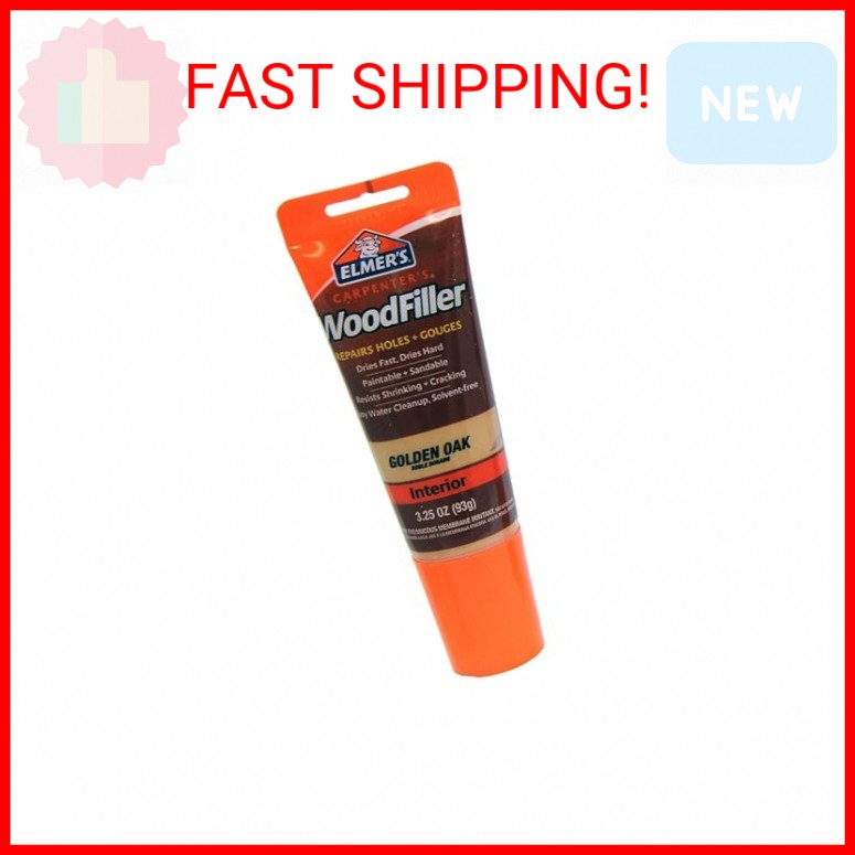 Elmer's E861 Carpenter's Wood Filler, 3.25-Ounce Tube, Golden Oak
