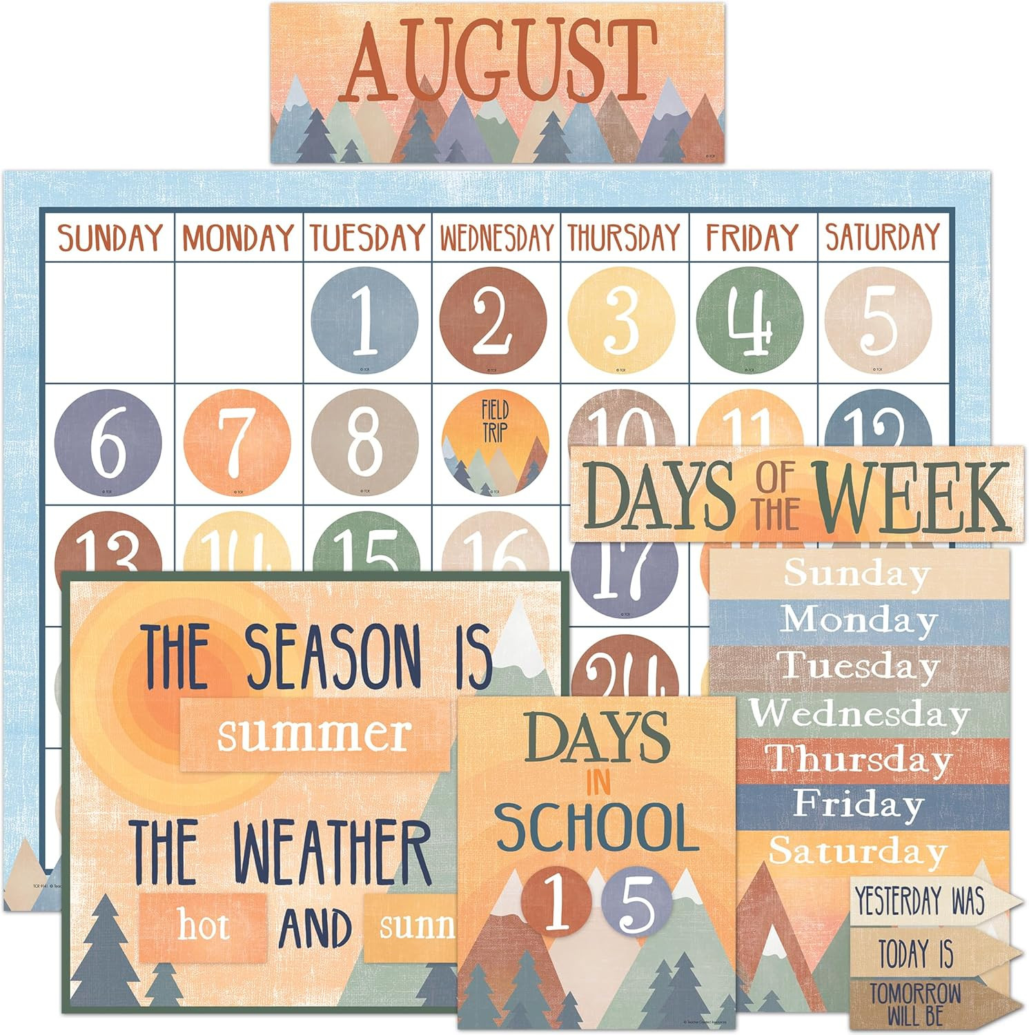 Moving Mountains Calendar Bulletin Board (TCR9141)