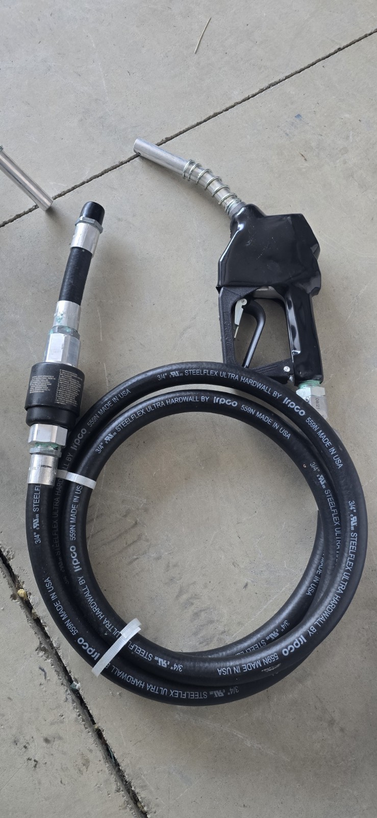 87- Nozzle, Flexible Whip Hose, 3/4" Steelflex Ultra Hose, Swivel and Breakaway