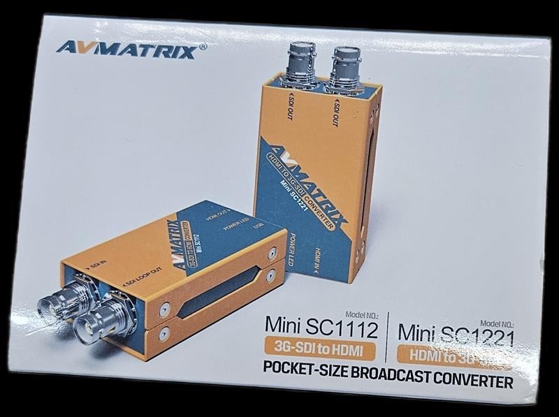 AVMatrix Mini SC1221 Pocket-size Broadcast Converter Seamless HDMI to 3G-SDI NEW
