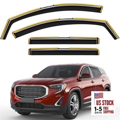 in-Channel Window Rain Guards Fit for GMC Terrain Fit for 2018-2024 GMC Terrain