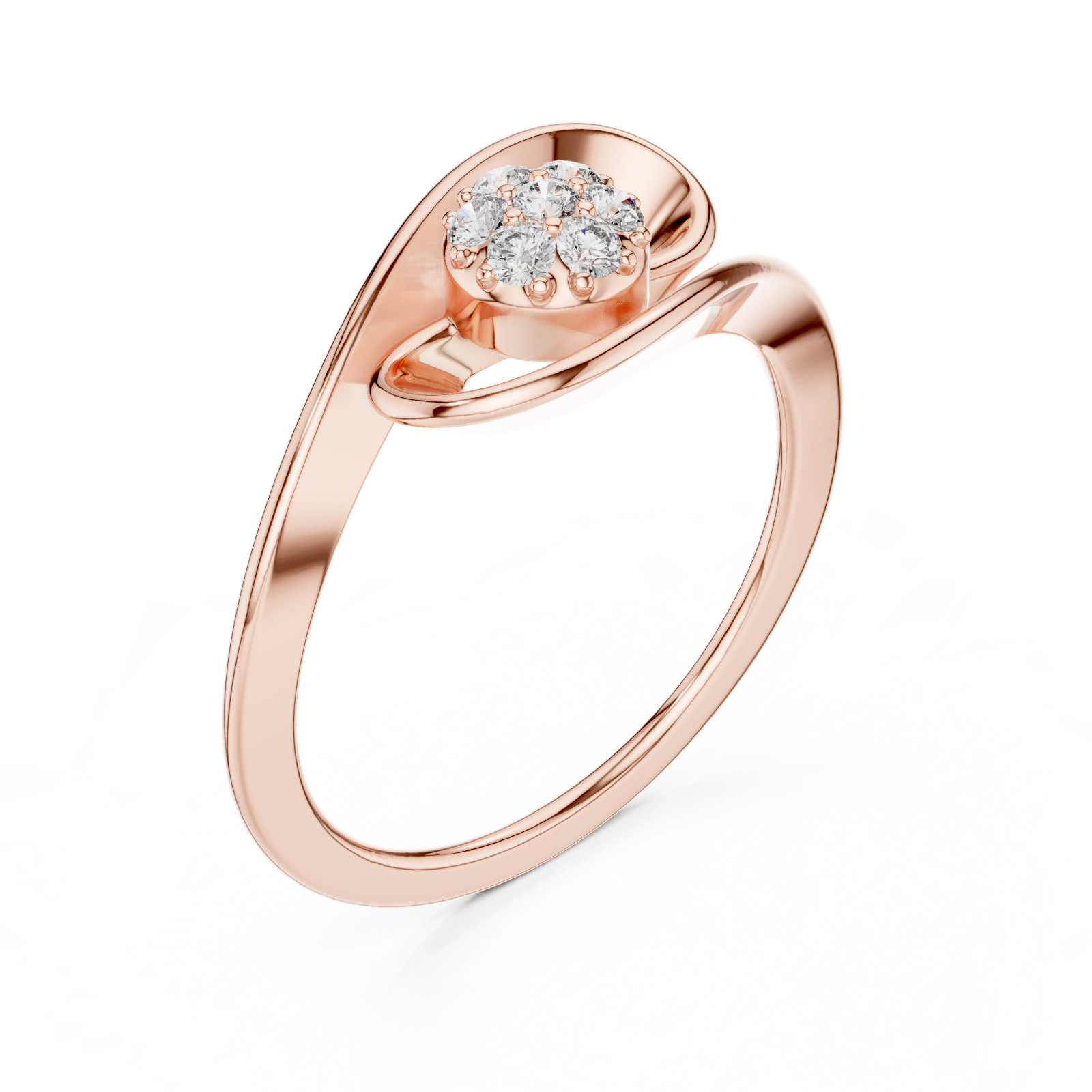 Natural Certified Diamond Ring Bridal Engagement Statement Jewelry 925 Silver